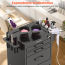 TASALON Metal Lockable Salon Cart with Wheels