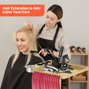TASALON Metal Rolling Salon Tray on Wheels -Gold