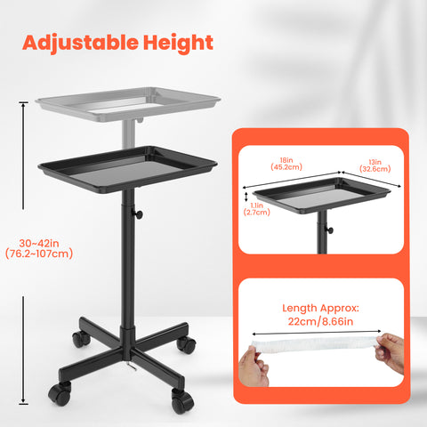 TASALON Adjustable Salon Tray with 10 Plastic Films
