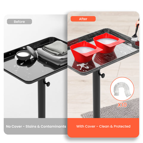 TASALON Adjustable Salon Tray with 10 Plastic Films