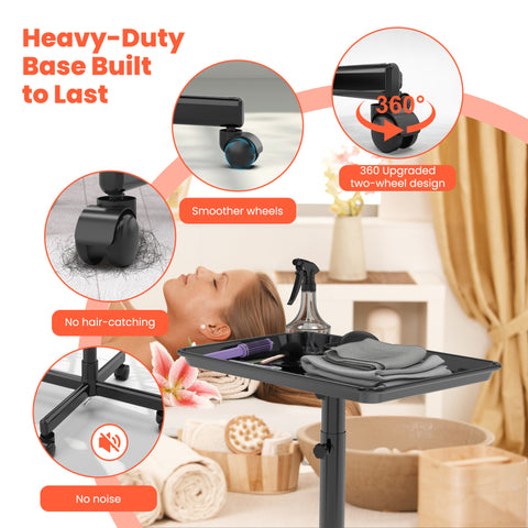 TASALON Adjustable Salon Tray with 10 Plastic Films