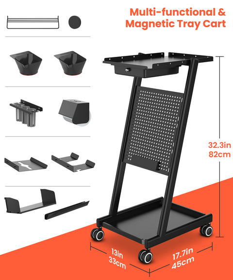 TASALON Premium Multifunctional Rolling Workstation Table