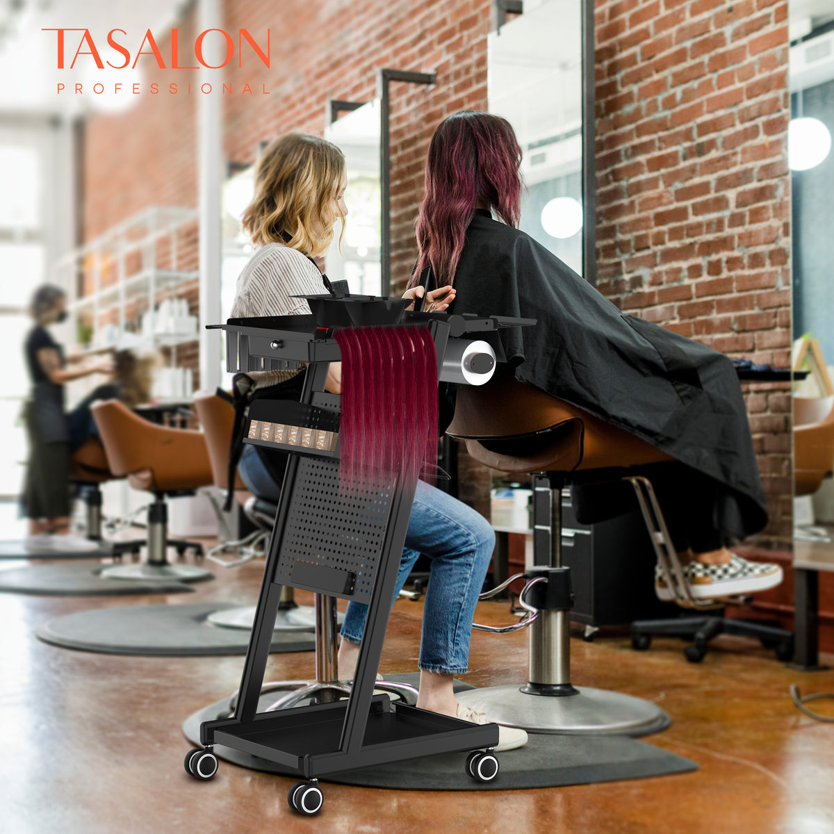 TASALON Premium Multifunctional Rolling Salon Tray