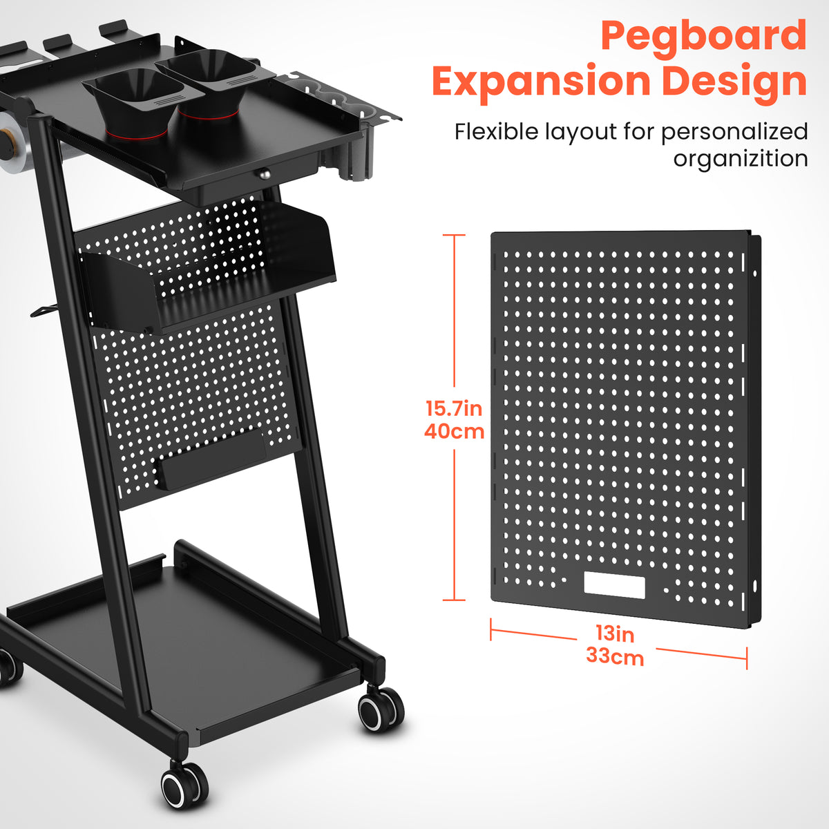 TASALON Premium Multifunctional Rolling Salon Tray