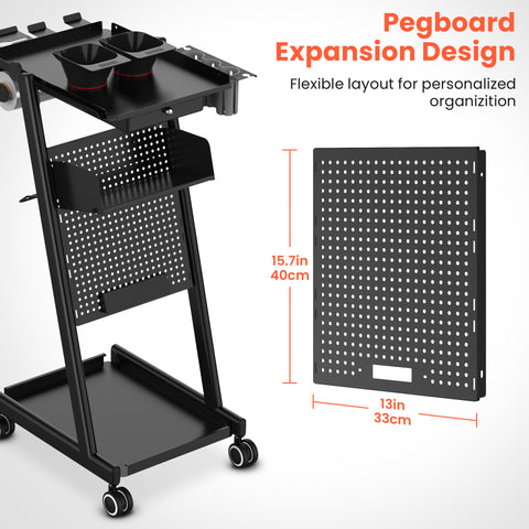 TASALON Premium Multifunctional Rolling Workstation Table