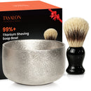 TASALON Titanium Shaving Bowl with Brush
