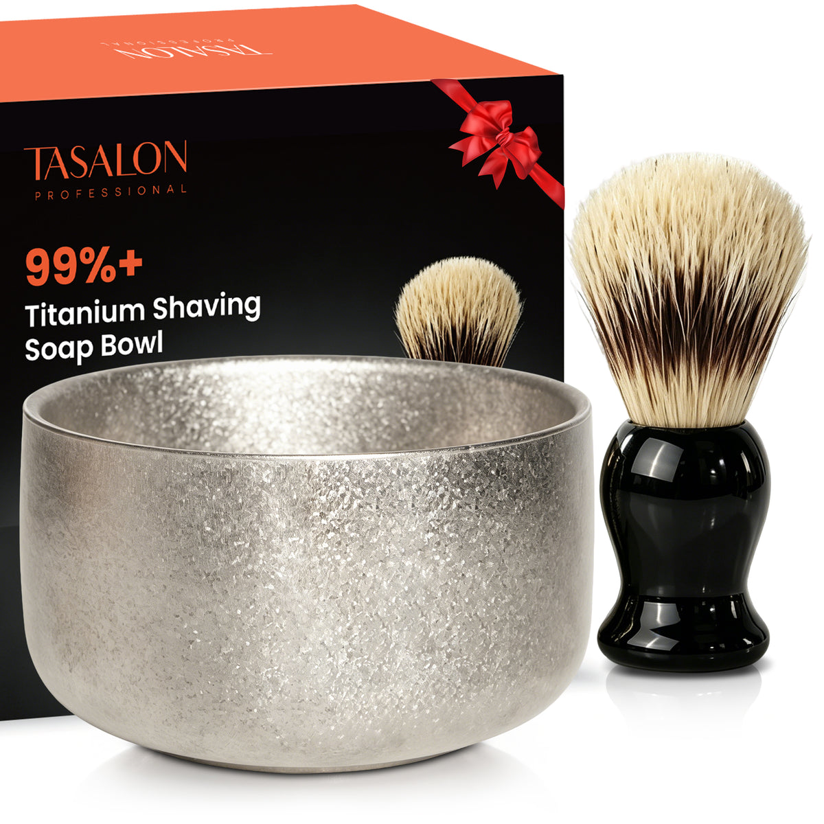 TASALON Titanium Shaving Bowl with Brush