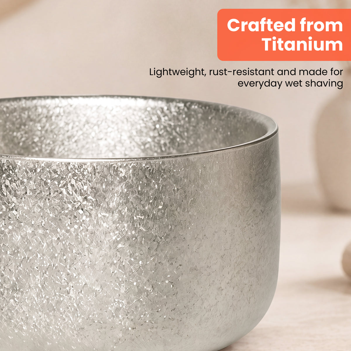 TASALON Titanium Shaving Bowl with Brush
