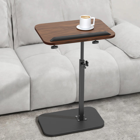 TV Tray Table for Couch - 180° Swivel Height Adjustable End for Small Spaces