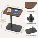 TV Tray Table for Couch - 180° Swivel Height Adjustable End for Small Spaces