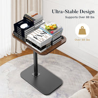 TV Tray Table for Couch - 180° Swivel Height Adjustable End for Small Spaces