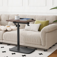 TV Tray Table for Couch - 180° Swivel Height Adjustable End for Small Spaces