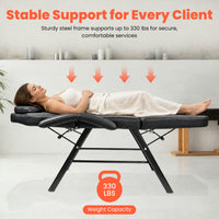 Tasalon Adjustable Facial Massage Bed with 2 Beauty Baskets