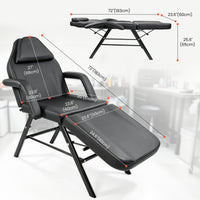 Tasalon Adjustable Facial Massage Bed with 2 Beauty Baskets
