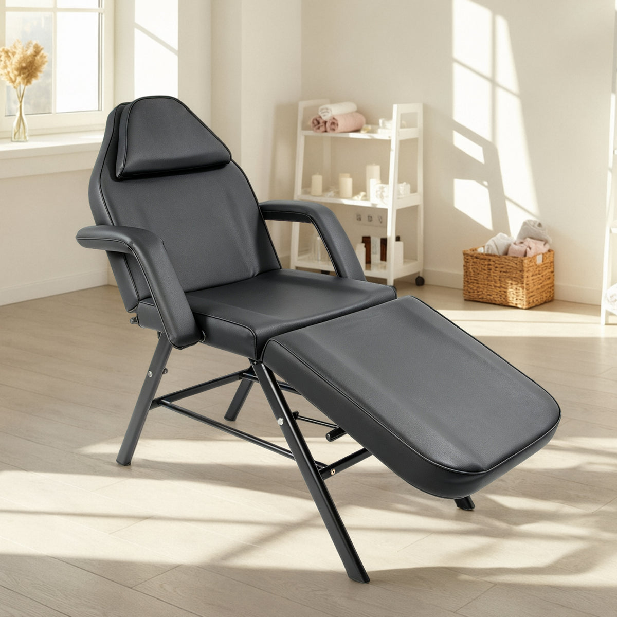 Tasalon Adjustable Facial Massage Bed with 2 Beauty Baskets