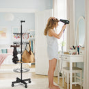 Professional Hair Rack for Braiding with Storage Trays & Phone Holder