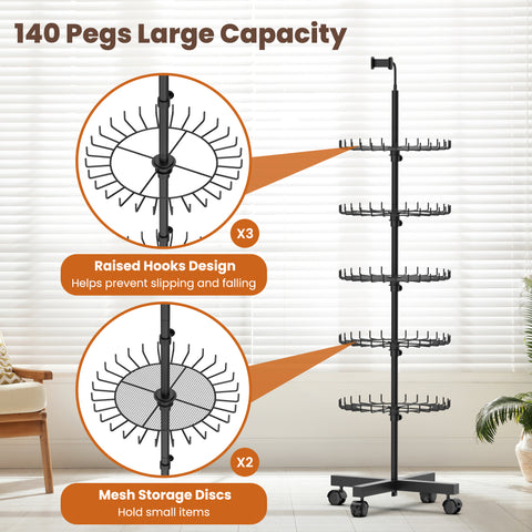 Professional Hair Rack for Braiding with Storage Trays & Phone Holder