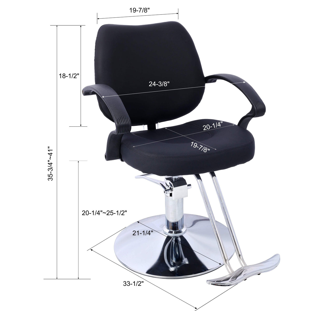 salon chair dimensions