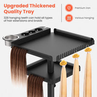 TASALON Metal Rolling Salon Tray on Wheels