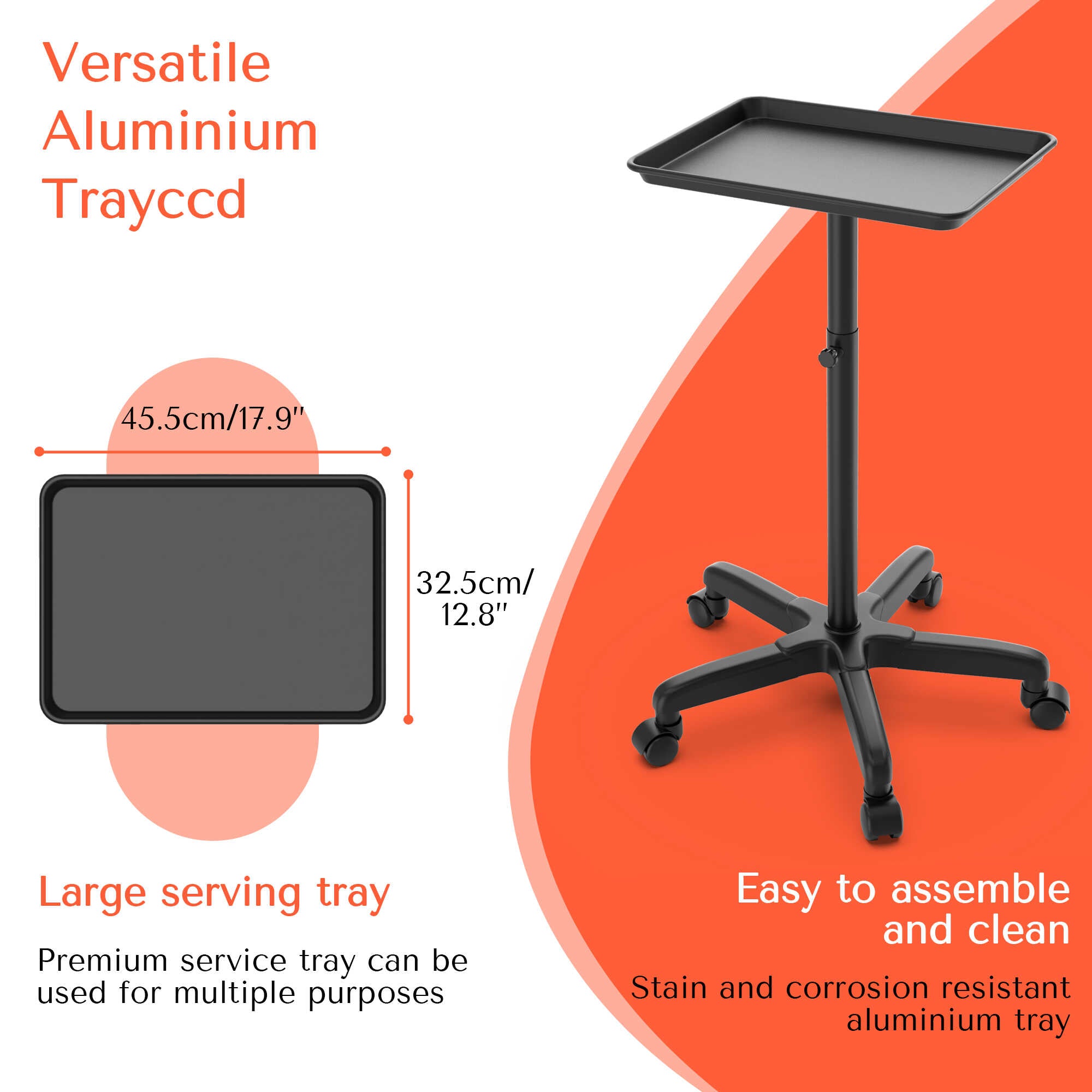 TASALON Rolling Salon Tray