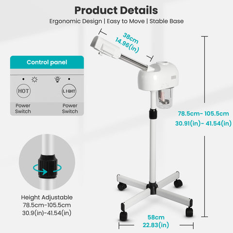 TASALON Professional Facial Steamer with Ozone & Hot Mist