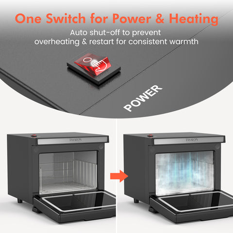 TASALON 8L Towel Warmer Cabinet-Black