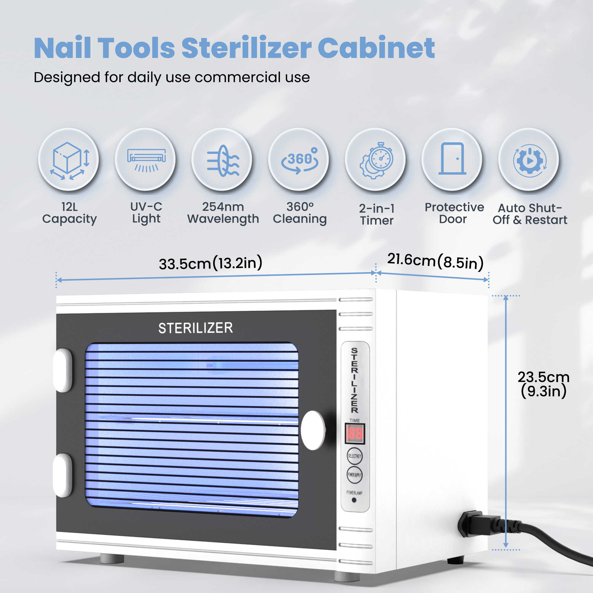 12L UV Sterilizer Cabinet for Salon Tools