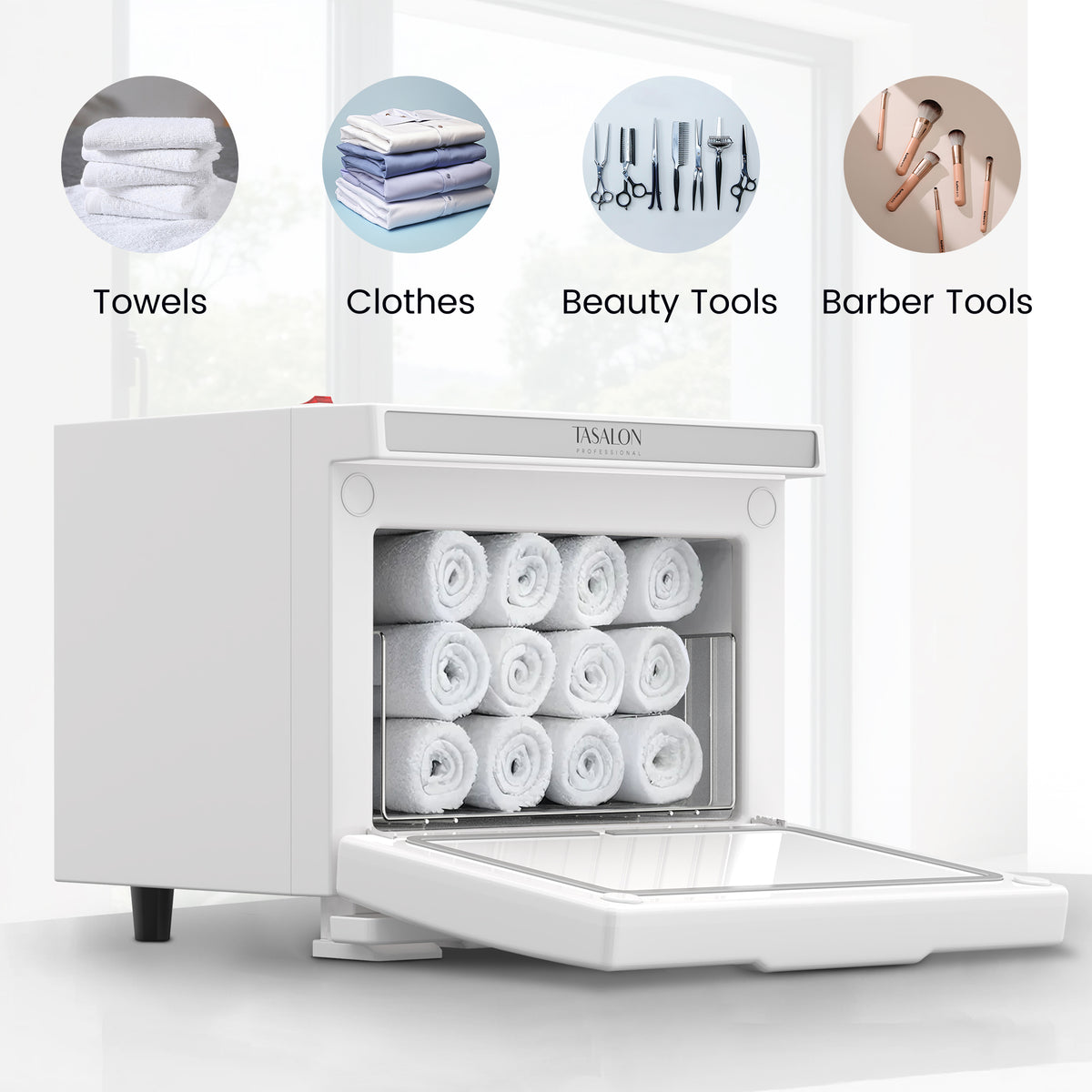 TASALON 8L Towel Warmer Cabinet-White