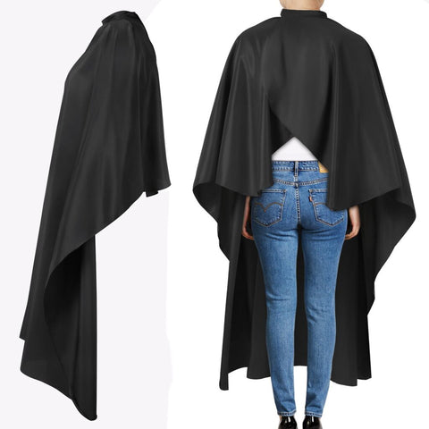 black salon cape for different angle