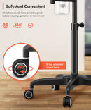 Safe And Convenient Weighted sturdy base provides good balance during operation or movement 5-leg wheeled 360° stand base