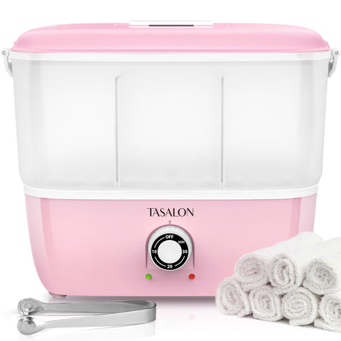 TASALON Hot Towel Steamer for Facials-Pink