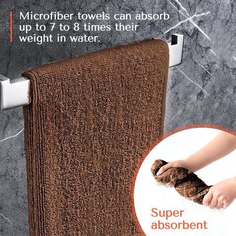 TASALON Microfiber Hair Towel – 10 Pack – Brown