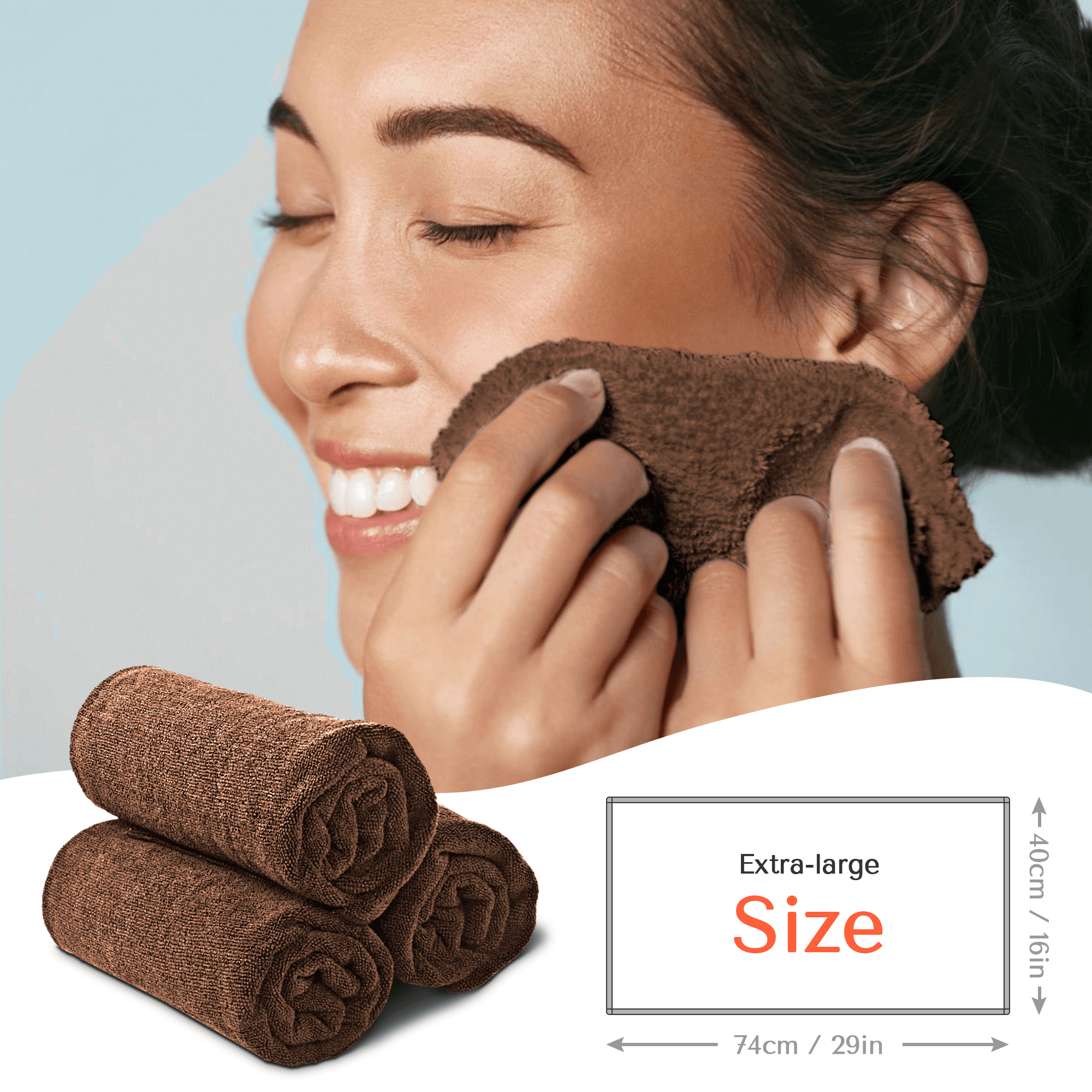 TASALON Microfiber Hair Towel – 10 Pack