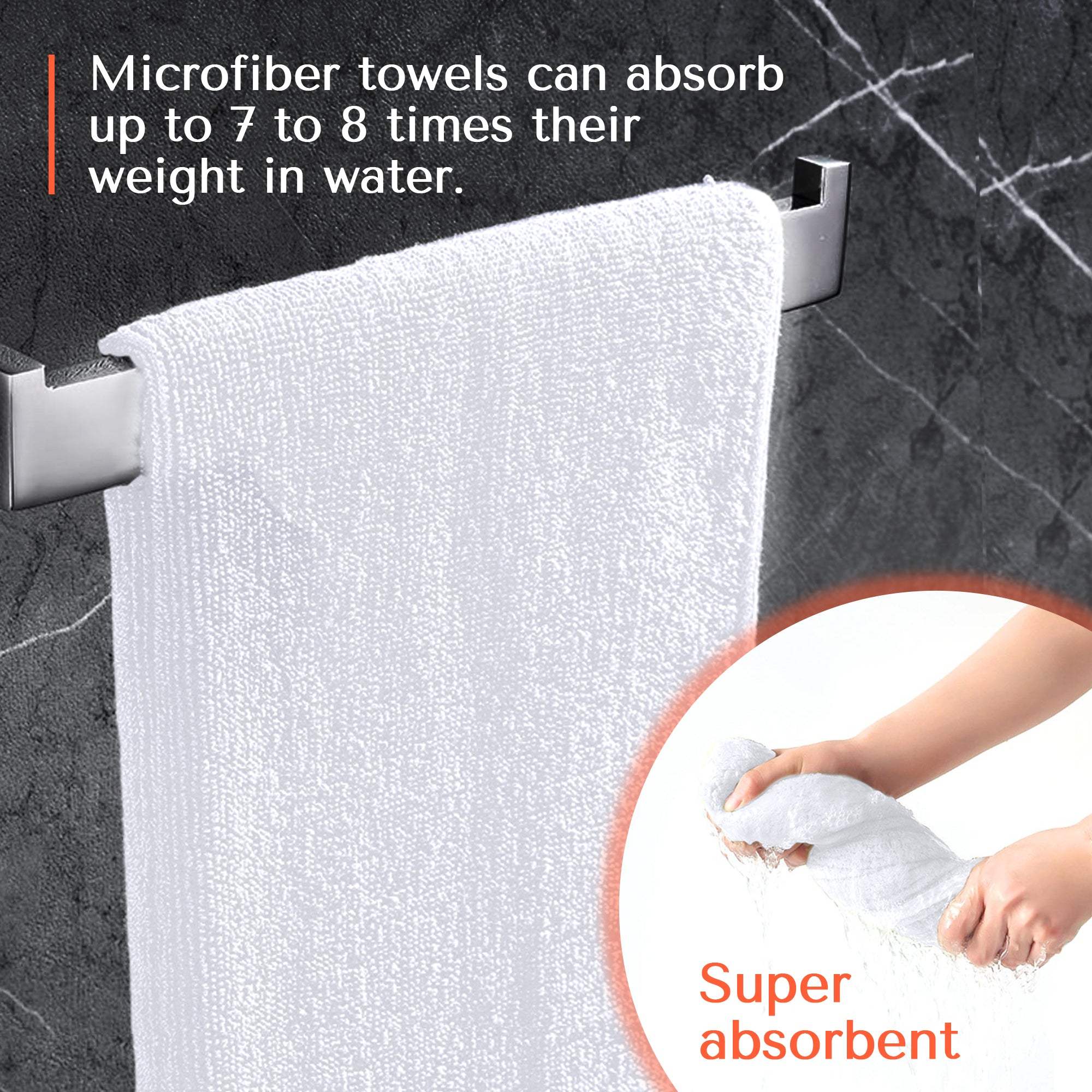 TASALON Microfiber Hair Towel – 10 Pack