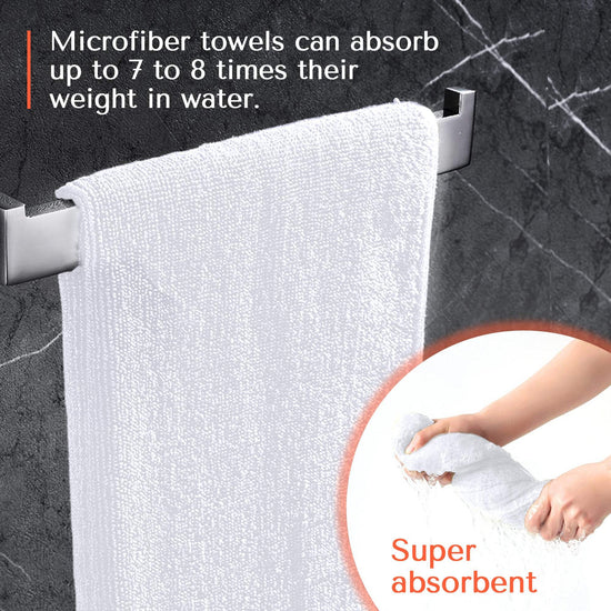 TASALON Microfiber Hair Towel – 10 Pack – White