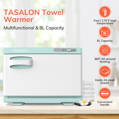 TASALON 8L Hot Towel Warmer Cabinet-white