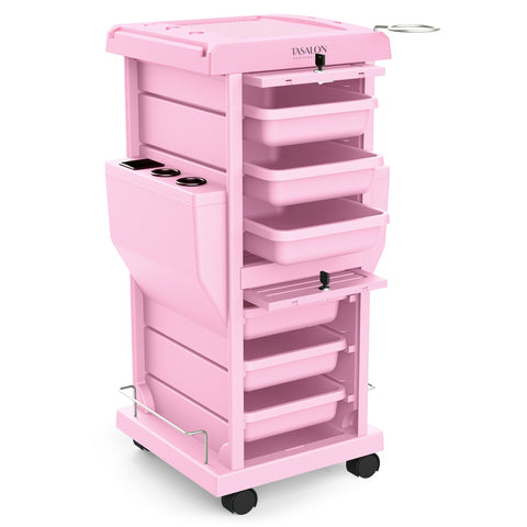 TASALON Upgrade Smooth Rolling Cart-Pink