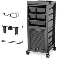 TASALON Lockable Salon Cart - Beauty Salon Trolley Rolling Cart