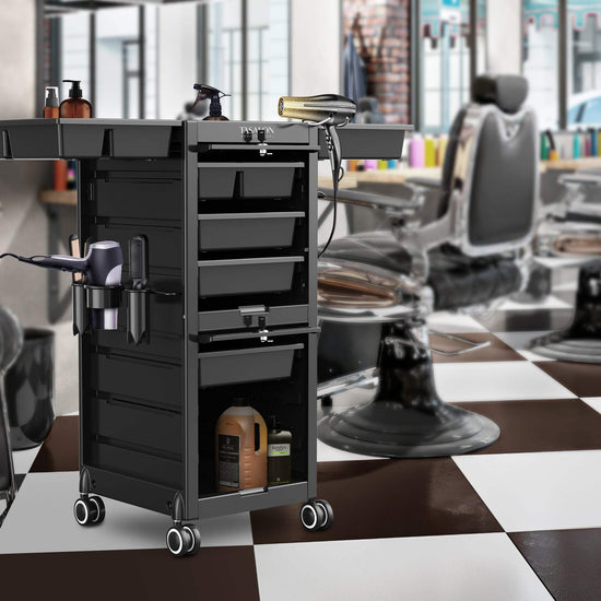 TASALON Lockable Salon Cart - Beauty Salon Trolley Rolling Cart