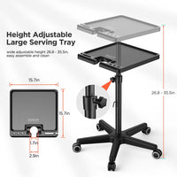 TASALON Professional Salon Tray Adjustable Height