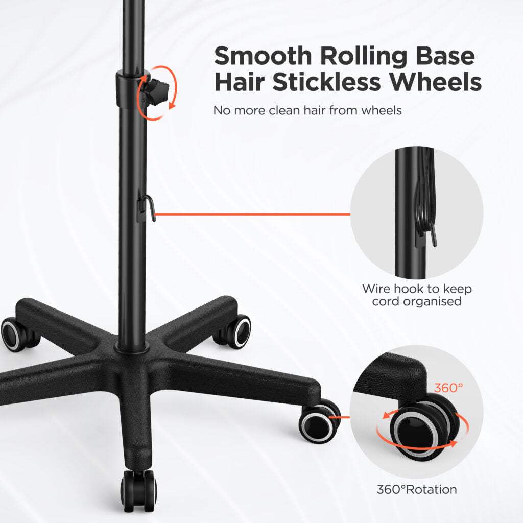 TASALON Professional Salon Tray Adjustable Height